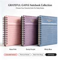Carnet de bureau en cuir PU A5, reliure spirale et à feuilles mobiles, papier 100 g/m², 100 feuilles, couverture personnalisée, cadeau