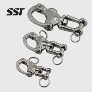 Nouvelle paire de manilles pivotantes en acier inoxydable SSR 316, 65/75 mm, clips de plongée à dégagement rapide, pour halyard de spinnaker de voilier - Product Image 1