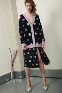 Tùy Chỉnh OEM & ODM Logo Áo Len Phụ Nữ Jacquard Thiết Kế Dệt Kim Phụ Nữ Dệt Kim Cô Gái Len Đan Top Cardigan Phụ Nữ Áo Len - Product Image 2