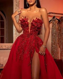 Personnalisé <span class=keywords><strong>femme</strong></span> anniversaire rouge Sexy robes paillettes fendues une épaule <span class=keywords><strong>voilée</strong></span> <span class=keywords><strong>robe</strong></span> de <span class=keywords><strong>soirée</strong></span> formelle pour les femmes vêtements Abendkleid - Product Image 3