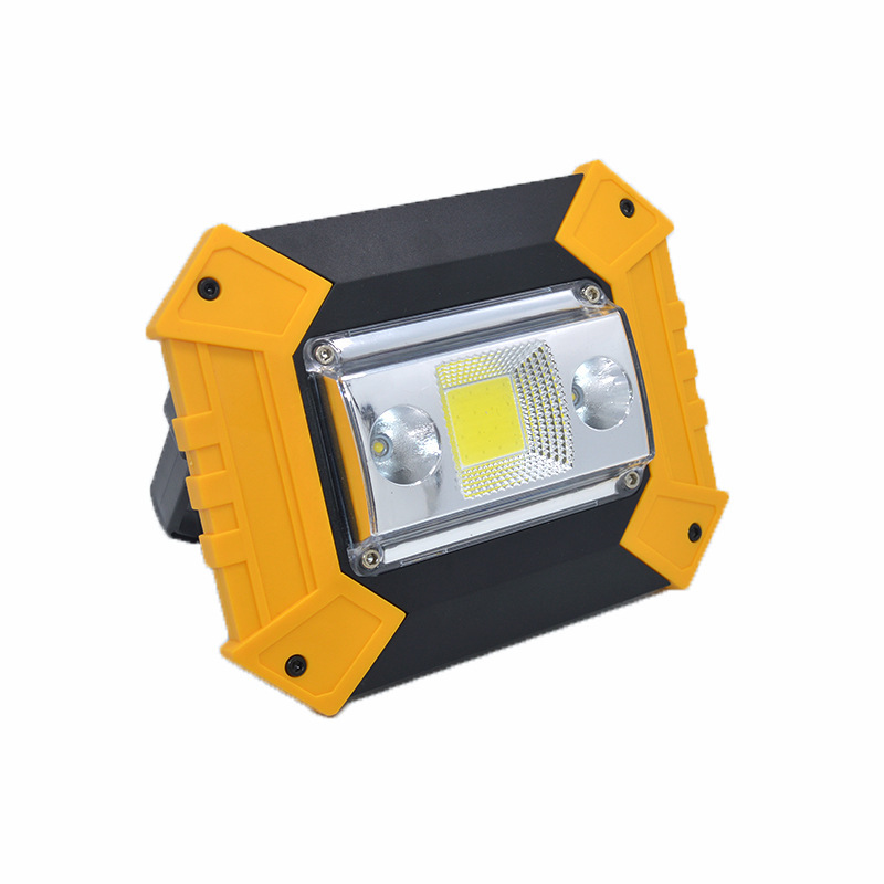 Wholesale COB Rechargeable Portable LED Searchlight Three Light Source White Flash Flood Light Emergency Work ABS IP65