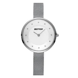 受欢迎的商务女性最新豪华OEM标志手表手表供应商不锈钢