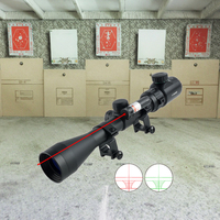 SYQT Lunette de Visée Optique 3-9X40 Combinée Point Rouge Laser Tactique pour la Chasse