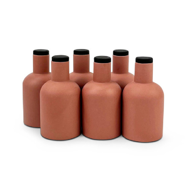 Rustic Terracotta Custom Ceramic Essential Oil Reed Diffuser Bottle