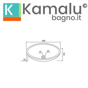 Lavabo de baño de mármol crema Kamalu de 40cm, encimera elegante para tus baños - Product Image 5