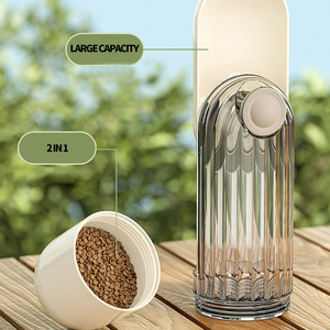 Botella de agua para perro mascota barata portátil de viaje con logotipo personalizado al por mayor con almacenamiento de alimentos - Product Image 3