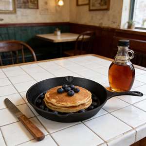 Ensemble de poêles rondes en fonte de 12 pouces et petite poêle à frire au design moderne, collection de matériel de cuisson en métal pour <span class=keywords><strong>l</strong></span>'extérieur - Product Image 3