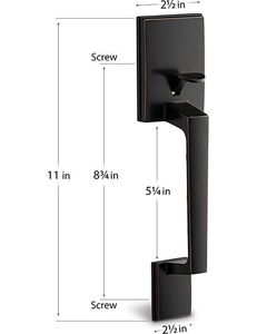 مقبض قفل أمامي رئيسي بأسطوانة واحدة من سبائك الزنك الثقيلة أسود غير لامع مقبض قفل باب أمامي مقبض قفل واجب - Product Image 3