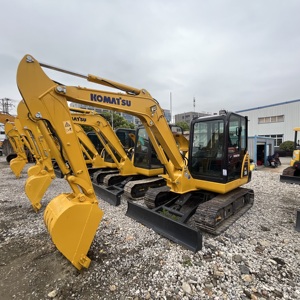 <span class=keywords><strong>Mini</strong></span>-excavatrice sur chenilles Komatsu PC56 de marque japonaise CE/EPA, 5 tonnes, moteur diesel, pompe, engrenage, utilisée avec lame, chenilles en caoutchouc et godet - Product Image 6