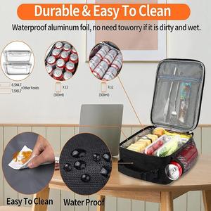 <b>Insulated</b> Portable Reusable Thermal <b>Lunch</b> <b>Box</b> Cooler Tote <b>Lunch</b> Bag for School Office Keep Food Fresh Warm or Cold - Product Image 4