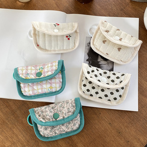 Tùy Chỉnh Cotton Liền Mạch Hoa Anh Đào Phim Hoạt Hình Mô Hình Bông Puffy Chủ Thẻ Hasp Đóng Cửa Túi Trẻ Em Đồng Xu Ví Cho Cô Gái - Product Image 4