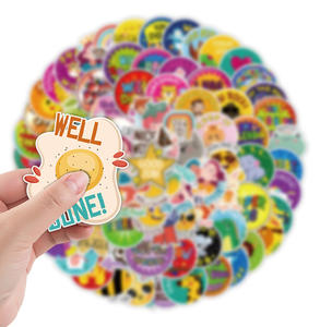 100 Uds pegatinas de recompensa <span class=keywords><strong>para</strong></span> niños y <span class=keywords><strong>estudiantes</strong></span> <span class=keywords><strong>para</strong></span> botella de pared libro vinilo buen trabajo dibujos animados chico regalo pegatina de grafiti - Product Image 5