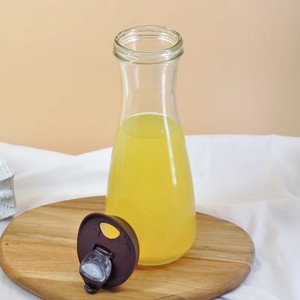 <span class=keywords><strong>Carafe</strong></span> à thé en <span class=keywords><strong>verre</strong></span> transparent à large ouverture de 900 ml, <span class=keywords><strong>carafe</strong></span> à <span class=keywords><strong>eau</strong></span> froide, pichet à lait en <span class=keywords><strong>verre</strong></span> <span class=keywords><strong>avec</strong></span> couvercle en PP - Product Image 3