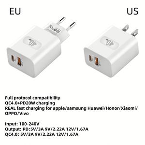 2026ใหม่ที่ชาร์จแบบเร็ว20W 40W 1A1C USB Type C ที่ชาร์จ PD3.0 USB Type C QC4.0 PPS อันรวดเร็วและอะแดปเตอร์สำหรับ ipone/macbook/android - Product Image 6
