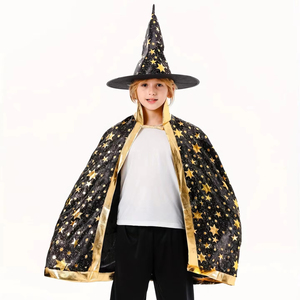 Disfraz <span class=keywords><strong>de</strong></span> Halloween inspirado en Anime para niños, Cosplay transfronterizo, sombrero <span class=keywords><strong>de</strong></span> bruja <span class=keywords><strong>de</strong></span> cinco estrellas, conjunto <span class=keywords><strong>de</strong></span> actuación con <span class=keywords><strong>capa</strong></span> para niños - Product Image 2