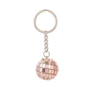 Porte-clés en verre multicolore avec impression UV, pendentif boule <span class=keywords><strong>disco</strong></span> réfléchissant pour les fêtes d'Halloween et de Noël - Product Image 6