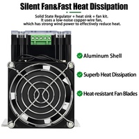 AC 220V 50/60Hz Module de régulateur de tension d'isolement complet monophasé 25A-200A Kit de ventilateur de dissipateur de chaleur en plastique SMT DCB haute précision
