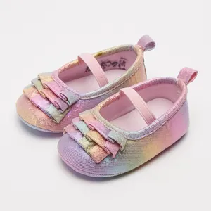 Hot selling beautiful soft PU leather baby toddler girl shoes pre-walker girl shoes casual footwear stylish good quality design