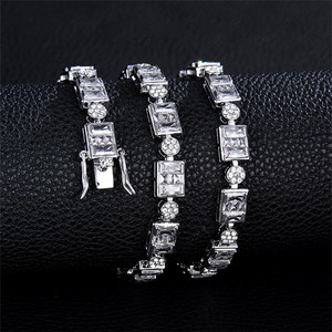 Collier en Zircon cubique pour hommes, chaîne de Tennis, <span class=keywords><strong>treillis</strong></span> carré AAA + pierre CZ, ras du cou, Hiphop, 9MM, Bling - Product Image 5