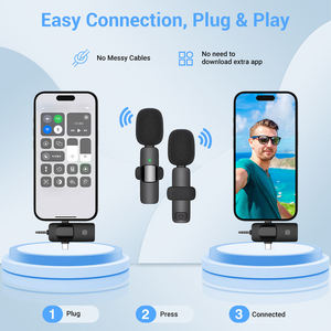 K15 Portable Microphone Wireless Lavalier Lapel Microphone for Iphone Android <strong>Camera</strong> Noise Reduction Recording Clip <strong>Mic</strong> - Product Image 4