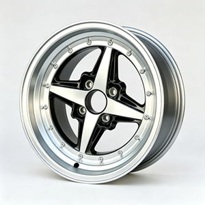 Jantes en alliage <span class=keywords><strong>noir</strong></span> brillant de 15 pouces 4x100 (4x3,94) à profil profond pour Honda Civic Hakka, jantes de style JDM haute résistance - Product Image 1