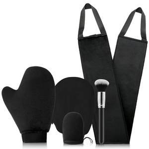 Self Tanning Mitt Applicator Kit Custom Logo Tanning Mitts Self Tan Mitt with Glove <b>Back</b> Mini Exfoliating <b>Brush</b> - Product Image 1