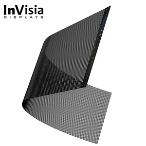 Bán buôn 2025 mới siêu mỏng invisia p3.91 LED hiển thị độ sáng cao liền mạch linh hoạt trong suốt lưới màn hình lưới tản nhiệt hiển thị - Product Image 1