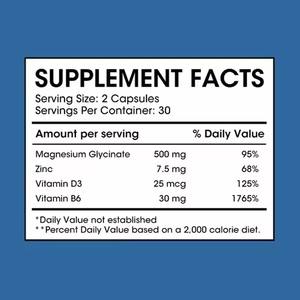 निजी लेबल मैग्नीशियम ग्लाइकेनेट जटिल कैप्सूल मांसपेशियों में छूट का समर्थन करने के लिए वयस्कों के लिए - Product Image 6