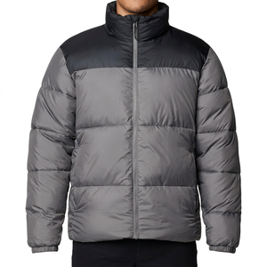 Veste d'hiver matelassée pour homme, col montant, fermeture éclair, séchage rapide, respirante, coupe-vent, pour l'extérieur - Product Image 1
