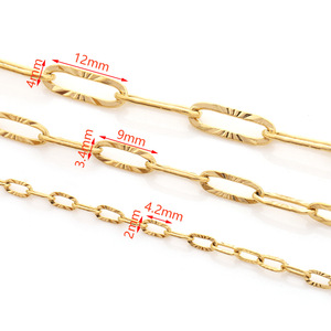 Stainless Steel Gold Plated Oval <b>Chain</b> For DIY Jewelry Clothing Bag Accessories - Product Image 3