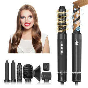 7 In 1 Auto Wrap Wholesale Air Wraps 1400W Hair Curling Iron Brush Dryer Comb 1 Step