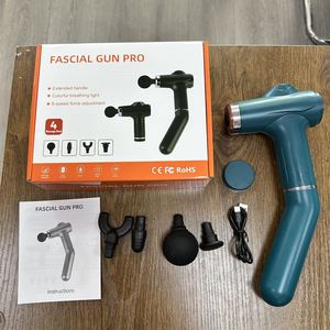 ปืนนวดฟาสเชียล โปร 6 ระดับความเร็ว แบตเตอรี่ 1000mAh ชาร์จผ่าน USB หัวนวด 4 แบบ สีเทา เขียว ดำ - Product Image 2