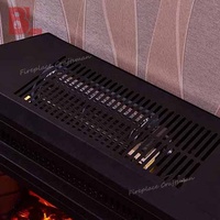 Cheminée électrique LED noire de 60 pouces, encastrée au mur, insert de cheminée électrique décorative à montage mural
