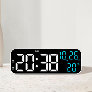 Reloj de Escritorio Digital y Analógico Multifunción al por Mayor con Pantalla LED, Diseño Simple, Control por Voz, Temperatura, Fecha, Día, Semana y Noche - Product Image 5