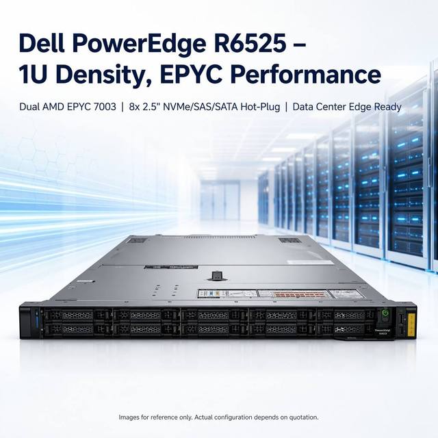 Brand New Cheap 1U Amd Epyc 7002/7003/9004 Series Cpu De  Lls PowerEdge R6515 R6525 R6615 R6625 R6415 R6425 Rack Server Price