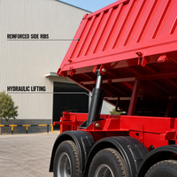 Semi-remorque benne basculante latérale à 3 essieux haute efficacité pour le transport de charbon et de minerai, avec déchargement rapide et stabilité routière fiable
