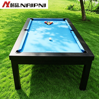 Table de billard d'extérieur imperméable avec plateau en ardoise et structure en aluminium Naipni