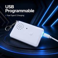Usine en gros personnalisé type-c charge musique porte-clés rechargeable son porte-clés avec enregistrement vocal pour cadeaux promotionnels