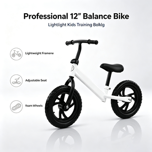 Bicicleta de Equilibrio para Niños Pequeños de 12 Pulgadas, Color Pastel Macaron, Asiento Ajustable, Neumático de Goma Antideslizante, Bicicleta de Empuje para Niños al Aire Libre - Product Image 1