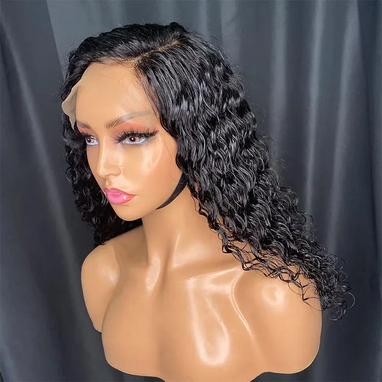 Promotion Wig Deals Total 5 Pcs Human Hair Free Shipping Deep Water Natural Straight Loose Wave 4x4 6x6 13x4 Lace Closure Wig