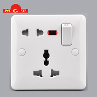 Prise murale universelle personnalisée OEM multi-trous avec indicateur néon pour usage domestique, vente en gros