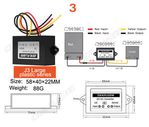 Convertidor de Voltaje Impermeable de CC de 36V 48V 60V 72V 84V a 12V, Convertidor de CC de 240W 20A, Reductor de Voltaje para Carritos de <span class=keywords><strong>Golf</strong></span> - Product Image 4