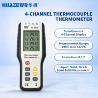 HT9815 Termometer Multi Saluran Tipe K Termokopel Pengukur Suhu Kontak Termometer Digital untuk Penggunaan Laboratorium Industri