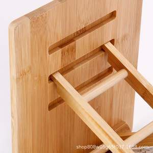 Bamboo <b>Tablet</b> Stand Adjustable Wood <b>Holder</b> Natural Color For Home Office Use - Product Image 4