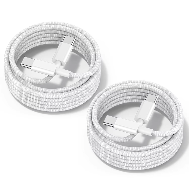 Factory Direct 1M/1.5M/2M 60W Braided Charger Cable Type C to C for iPhone 16 15 Pro Charge Usb C Fast Charging Data Cable