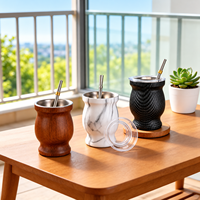 Tasse à Yerba Maté en Acier Inoxydable 304 de 8 oz, Gourde Isotherme à Double Paroi avec Paille Bombilla et Cuillère, Idéale pour le Camping ou comme Cadeau