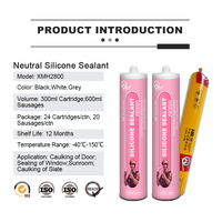 MH2800 Scellant Silicone Béton Fissure Remplissage Non Acide Clair Étanche Verre Mur Rideau Adhésif Bitume Scellant Silicone