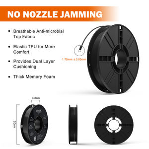 Sunlu — Filament <span class=keywords><strong>TPU</strong></span> noir pour imprimante 3D, consommable d'imprimante en <span class=keywords><strong>TPU</strong></span> veryone, 1.75mm de diamètre, poids bobine 0.5kg - Product Image 4