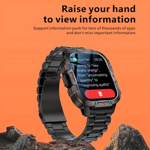 Đồng hồ thông minh thể thao ngoài trời dành cho nam mới Đèn pin màn hình lớn 1,96 inch Đồng hồ thông minh chống nước IP68 tương thích với Android <span class=keywords><strong>iPhone</strong></span> - Product Image 2