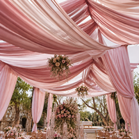 Voilages de plafond extensibles en tissu soie laiteuse de 1,59 m de large pour la décoration de lieux de mariage et les décors de scène - Vente en gros